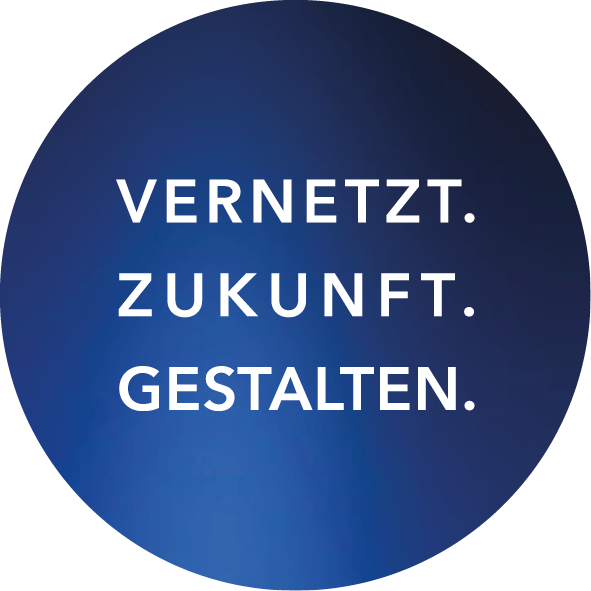 Logo des Technologieland Hessen Mottos - 'Vernetzt.Zukunft.Gestalten.'